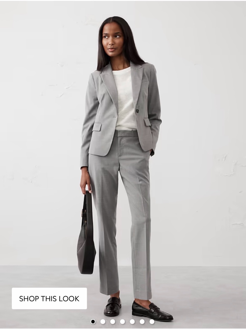 NWT Banana Republic Ryan Pants Light Gray Tailored Women's Trousers